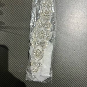 Elegant Silver Embellished Belt/Strap